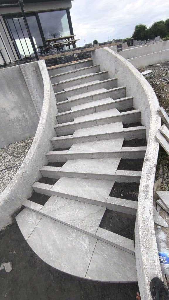 outdoor step tiling